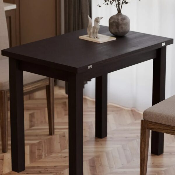 Трапезна маса 90/60 см - разтегателна - венге