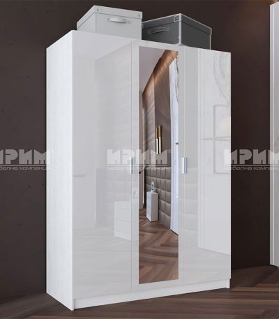 Трикрилен гардероб СИТИ 1026 с огледало