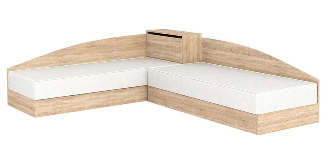 Екранна снимка_7-1-2025_13445_monema.bg Ъглови легла АПОЛО 7 - дъб сонома - Image 1