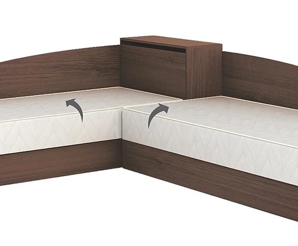 Ъглови легла АПОЛО 7 - венге амбър