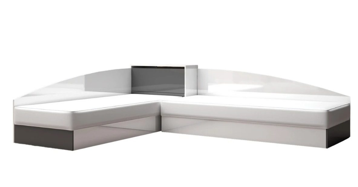 Екранна снимка_7-1-2025_152340 Ъглови легла АПОЛО 7 - антрацит гланц/ бяло гланц - Image 1