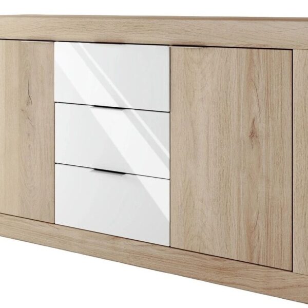 Скрин СИТИ 3075 - бяло гланц/ сонома арвен