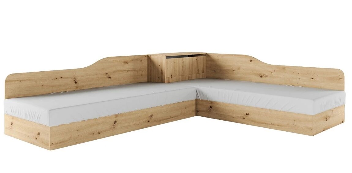 mebeliyuva Ъглови легла СИТИ 2001 - дъб артисан - Image 1