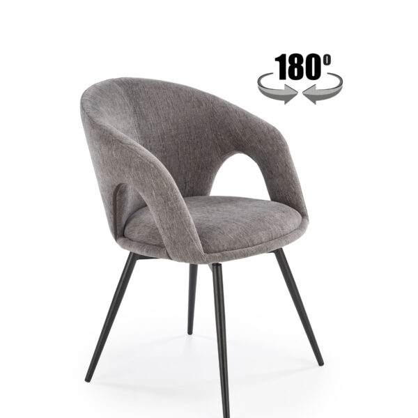 Трапезен стол К550 - сив/ черен