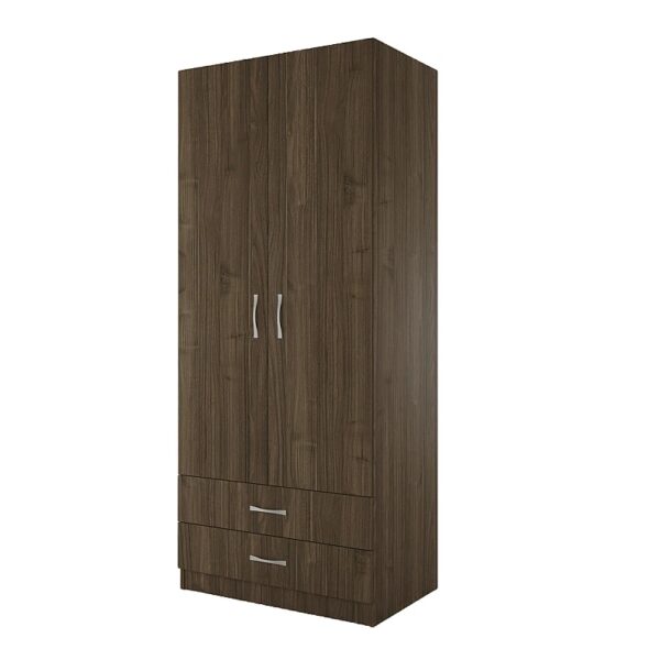 Двукрилен гардероб СИТИ 1008 с чекмеджета - орех адмирал