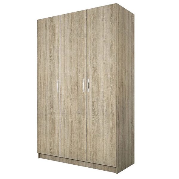 Трикрилен гардероб СИТИ 1002 - сонома тъмна