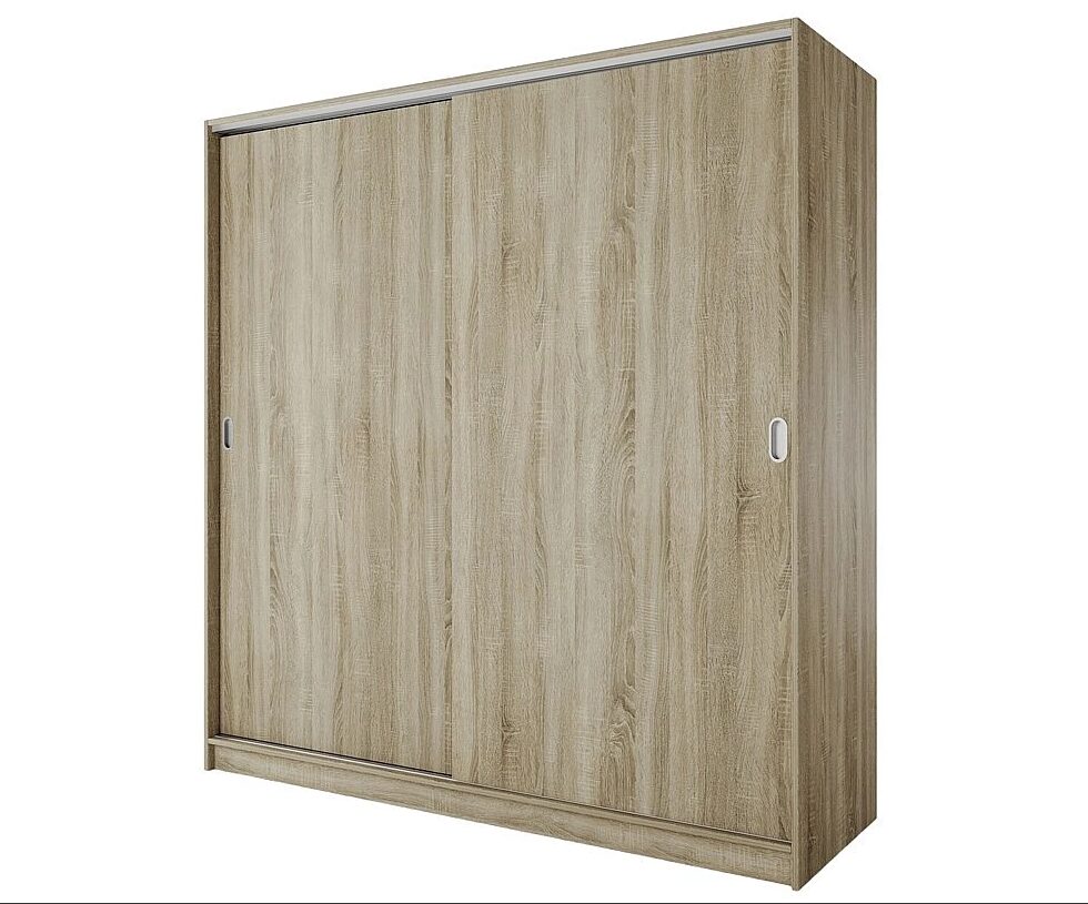 Екранна снимка_16-1-2026_161345_monema.bg Гардероб с плъзгащи врати СИТИ 1009 - сонома тъмна - Image 1