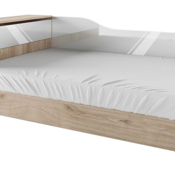 Легло с ракла СИТИ 2002 - бяло гланц/сонома арвен