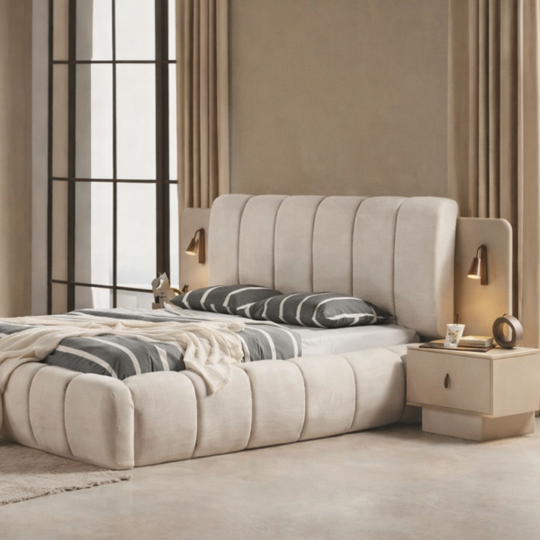 Тапицирано легло DOUBLE с матрак и подматрачна рамка