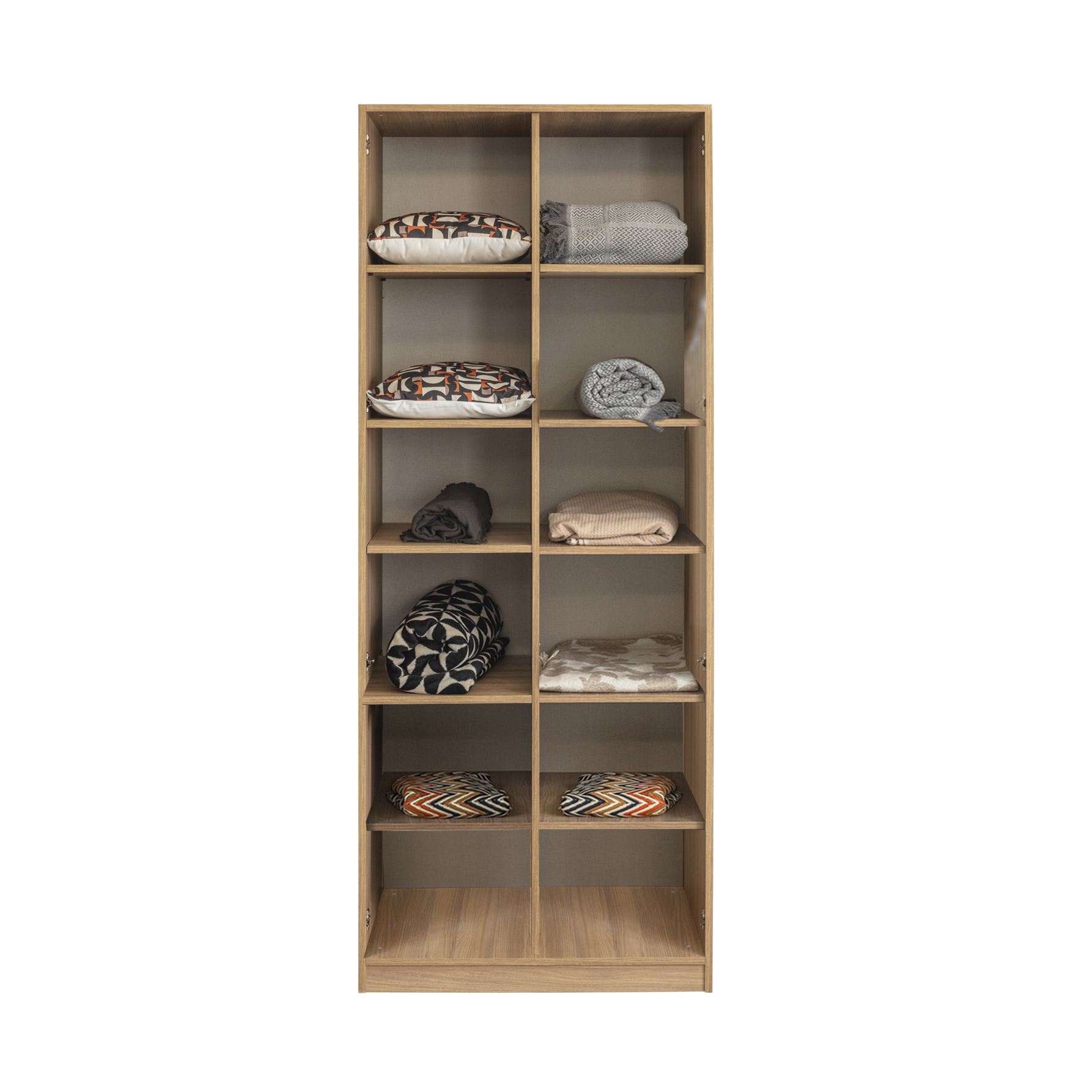 KOMPLE RAFLI DOLAP CEVİZ Гардероб двукрилен BRONZE с рафтове - орех - Image 1