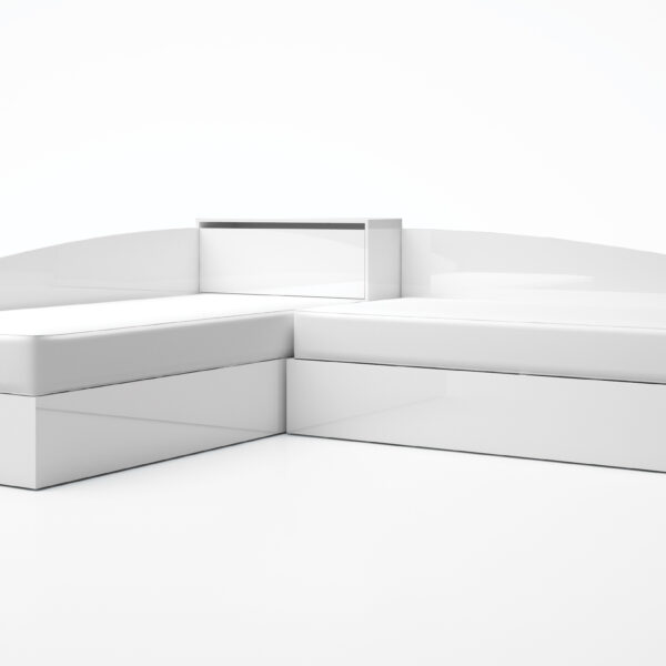 Комплект легла ЛЕО 107 - бяло гланц