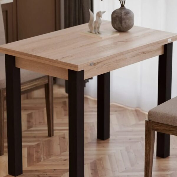 Трапезна маса 90/60 - разтегателна -сонома/венге