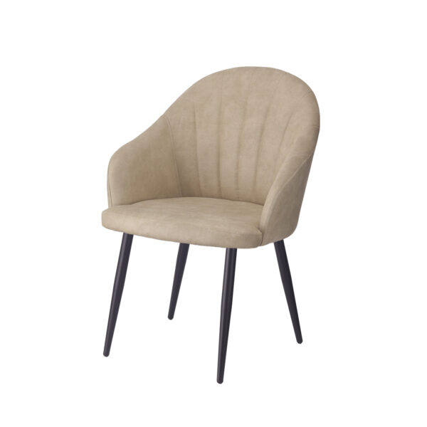 Трапезен стол MOLU - светло кафяво/черно