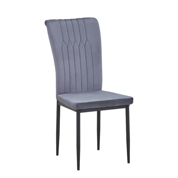 Трапезен стол K-366 - светло сив/ черен