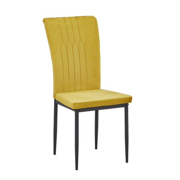 Трапезен стол К-366 - горчица/черно