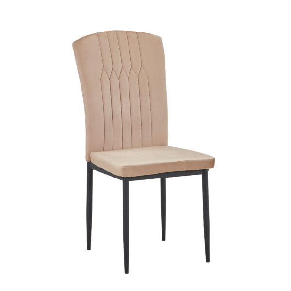 Трапезен стол K-371 - светло кафяв/ черен