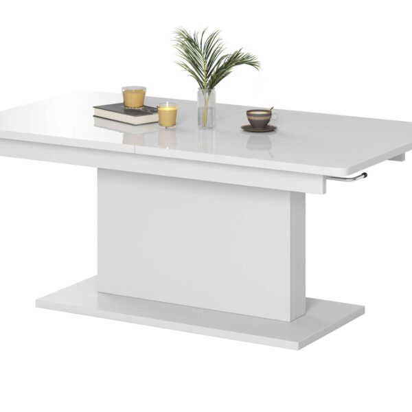 Маса с повдигащ механизъм BUSETTI - бяло мат