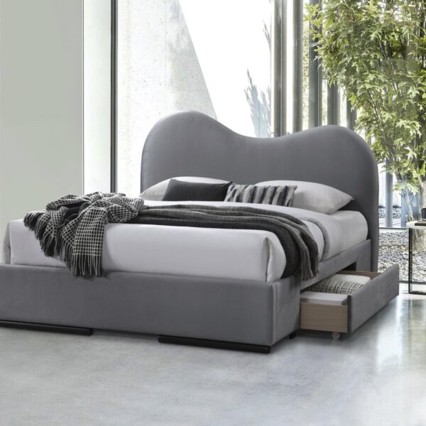 Тапицирано легло AMBER с чекмеджета и подматрачна рамка