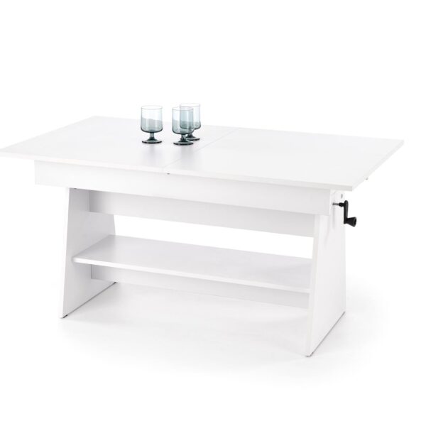 Маса с повдигащ механизъм ERIKA - бяло