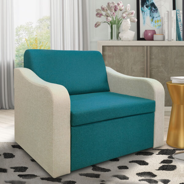 Разтегателен фотьойл Хавай - туист крем/ туист петрол