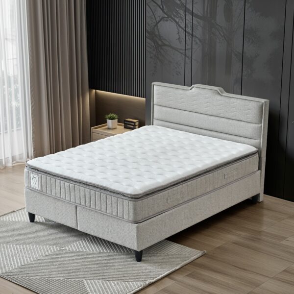 Тапицирано легло KIEV с матрак и подматрачна рамка