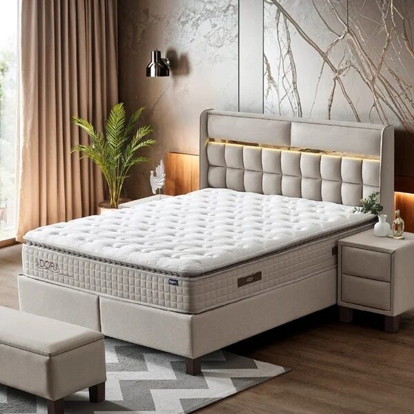 Тапицирано легло ATINA с матрак и подматрачна рамка